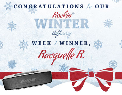 Congratulations to Racquelle R., our week 1 winner!