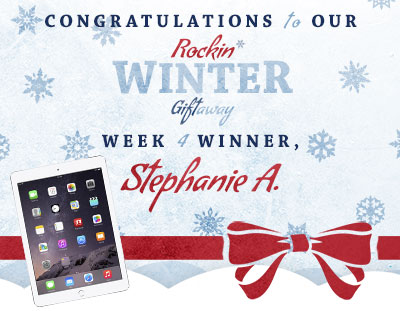 Congratulations to Stephanie A., our week 4 winner!